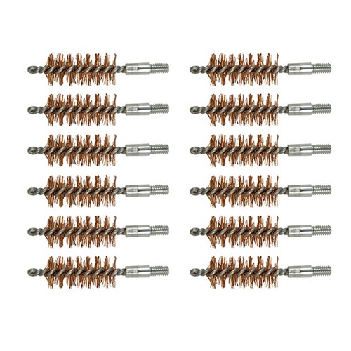 475-480 CALIBER DOUBLE-TUFF BRONZE PISTOL BRUSH 12 PACK