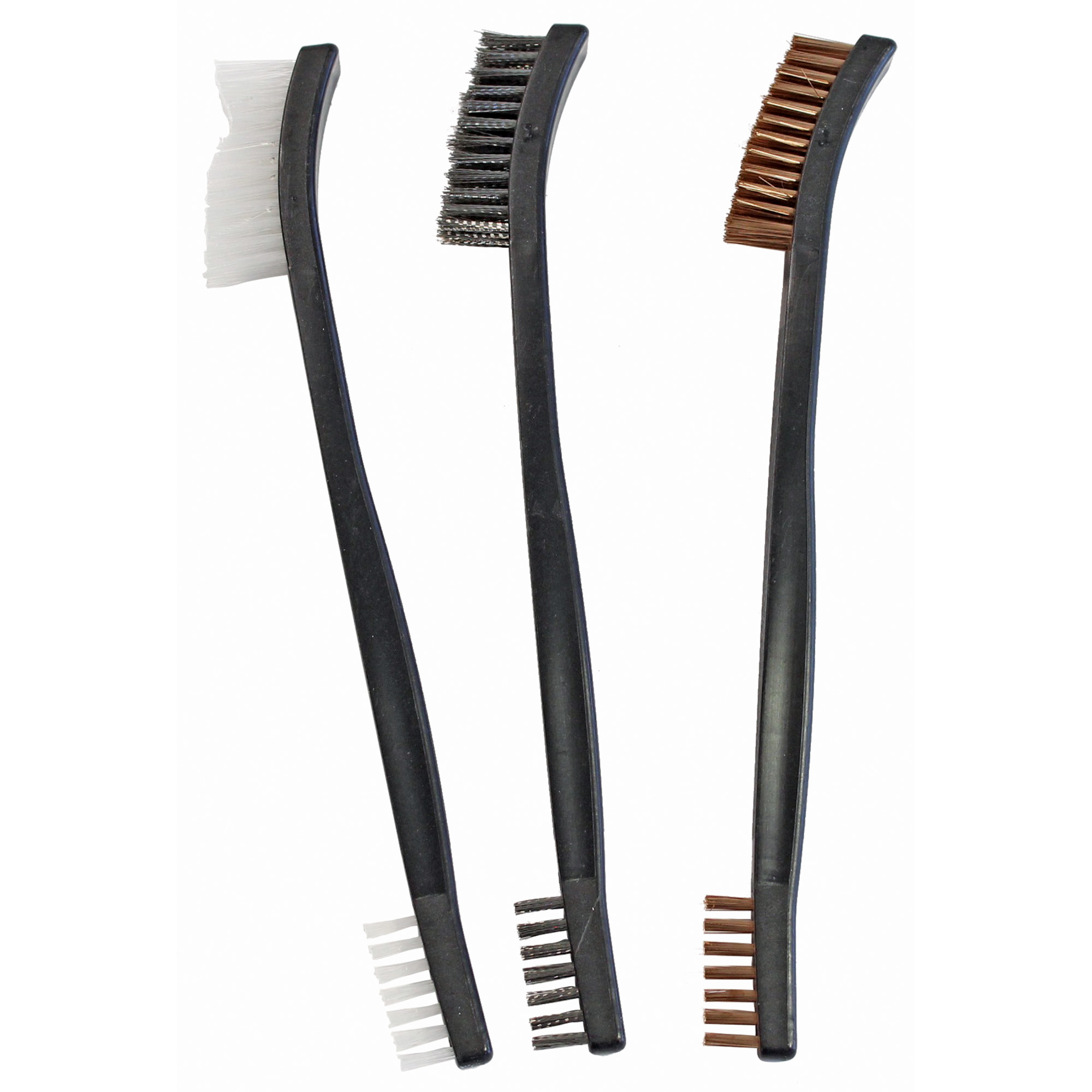 Birchwood Casey 41104 Utility Brushes Bronze/Nylon/Stainless Steel 3 Pack