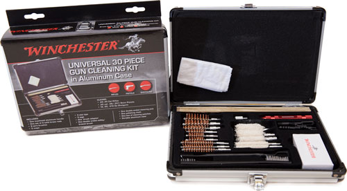 Winchester Universal Gun Cleaning Kit with Aluminum Case and Brass Accessories