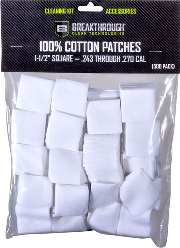 Breakthrough Clean BTCPS11250 Square Patches 243/270 Cal 1.5" 50 pieces