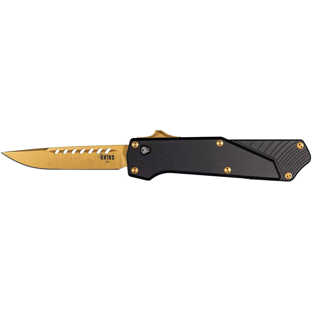 Southern Grind Arachnid OTF Knife 3.2 in  Drop Point Bronze w/Black
