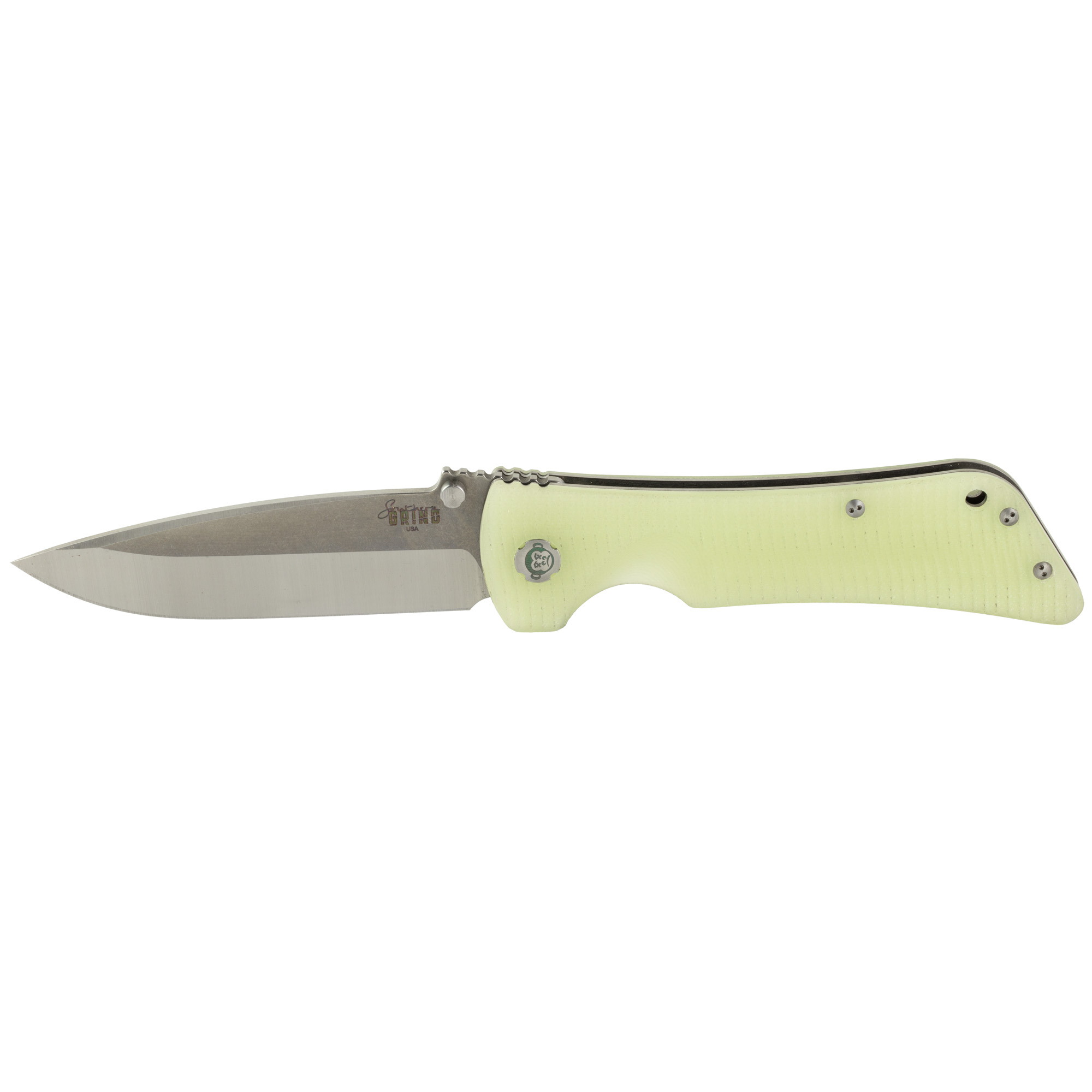 Southern Grind Bad Monkey Folding Knife 4 in.  Drop Point Satin w/Jade Ghost Green Handle