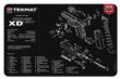 TekMat TEKR17XDMOD2 Springfield Armory XD MOD.2 Cleaning Mat Springfield XD Mod.2 Parts Diagram 11" x 17"
