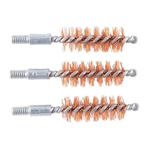 10MM/40 CALIBER DOUBLE-TUFF BRONZE PISTOL BRUSH 3 PACK