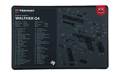 TekMat TEKR17WALQ4SF Walther Q4 SF Cleaning Mat Walther Q4 SF Parts Diagram 11" x 17"