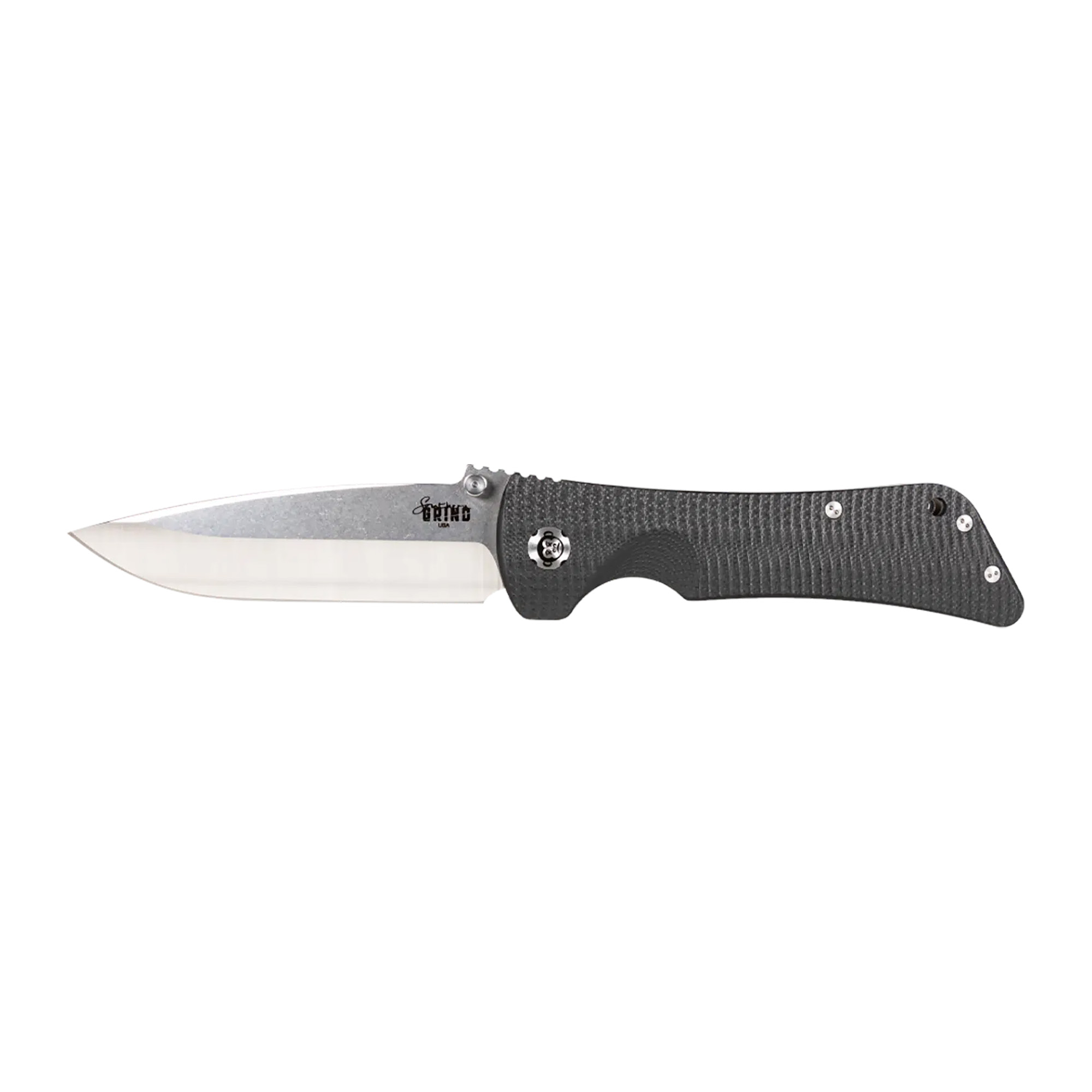 Southern Grind Bad Monkey Folding Knife 4 in.  Drop Point Satin w/Black G10 Handle