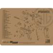 Cerus Gear Sig 220 Handgun Schematic Cleaning Mat 12x17 Coyote Brown