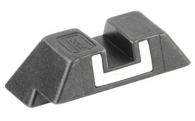 Glock, Oem Fixed Rear Sight 6.9mm Steel with White Contrast Insert