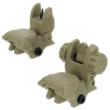 TacFire Ar-15 Same Plane Low Profile Pop Up Sights Tan