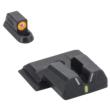 Meprolight Hyper Bright V-Sight Fixed Pistol Set S&W M&P Shield Green Orange Front