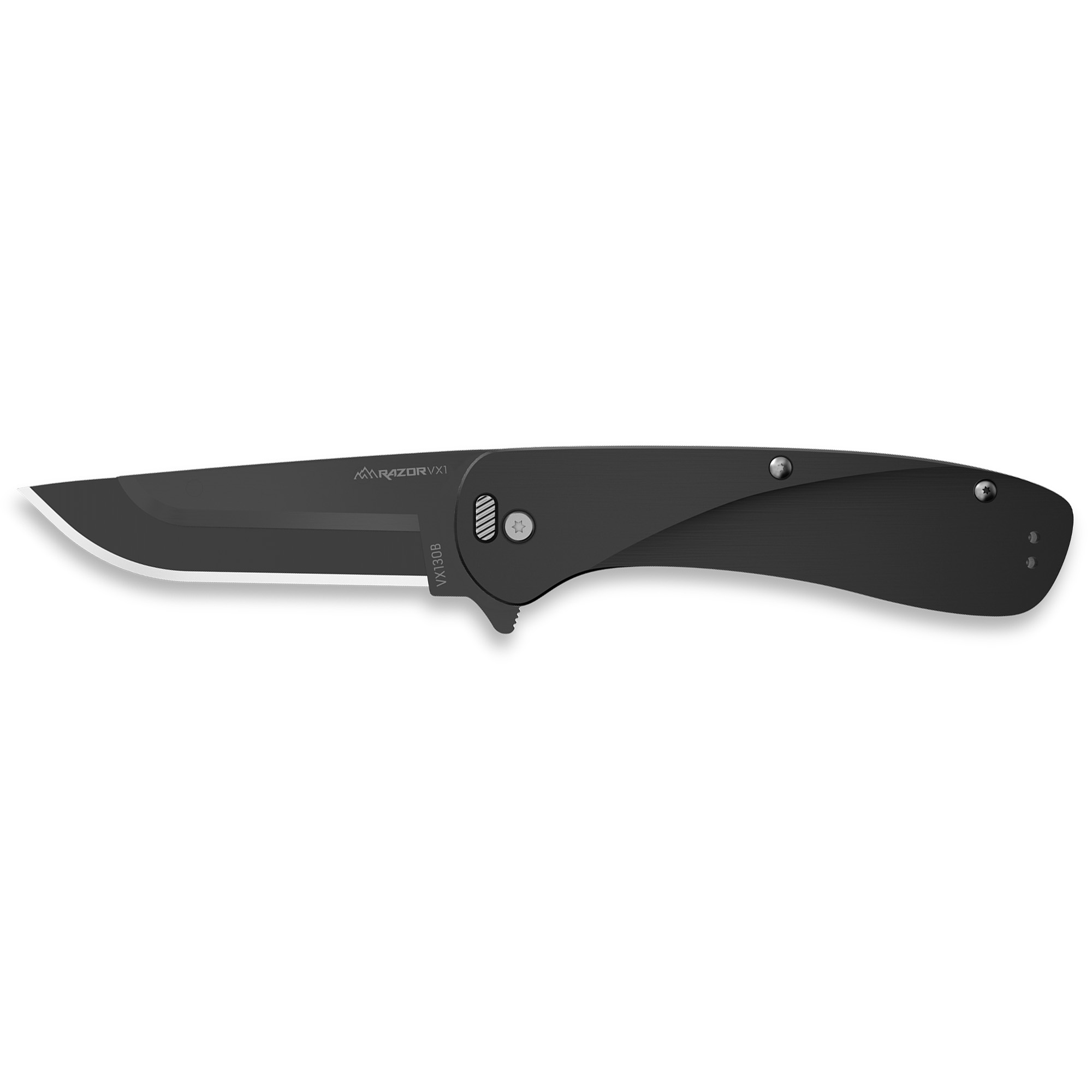 Outdoor Edge Razor VX1 EDC Knife Aluminum Black 3 in.