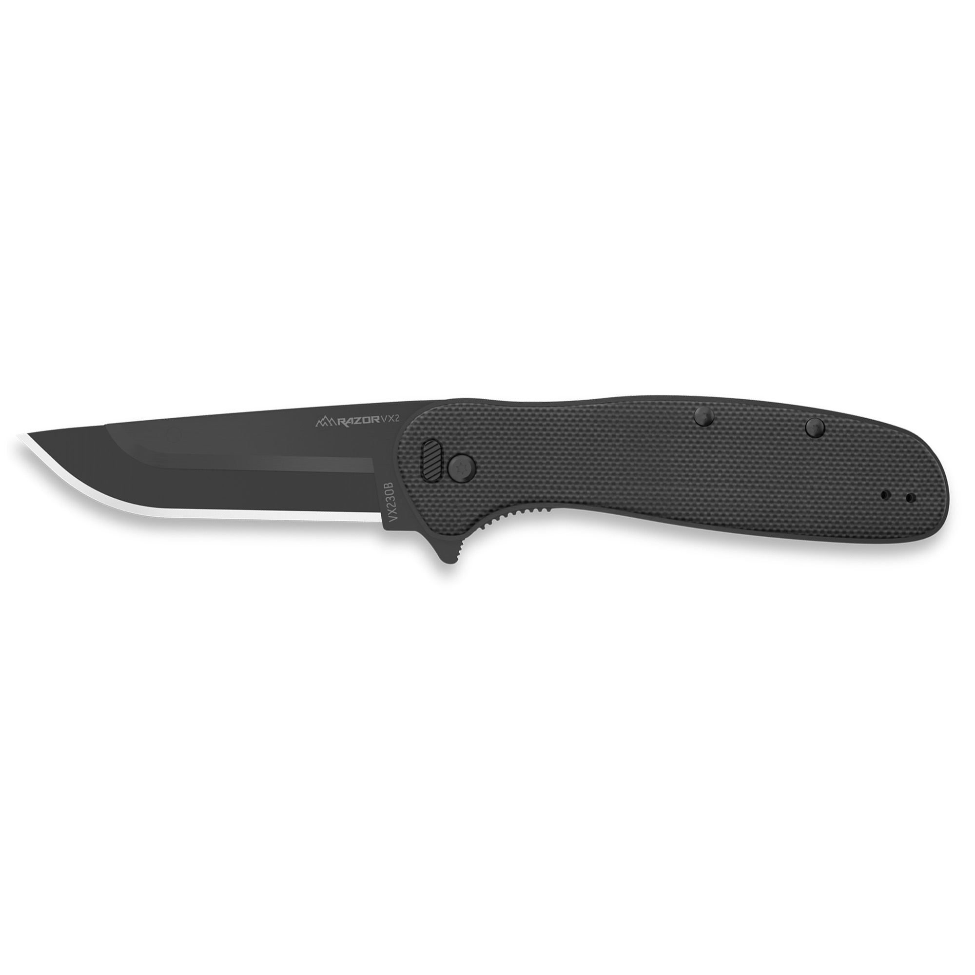 Outdoor Edge Razor VX2 EDC Knife G10 Black 3 in.