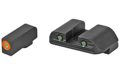 Glock OEM Night Sight Set Ameriglo .200 Front Sight Green Tritium Orange Outline