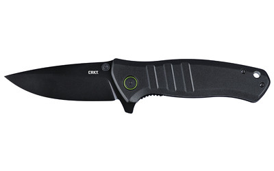 CRKT 6295 Dextro  3.18" Folding Drop Point Plain Black TiNi D2 Steel Blade/Black Aluminum Handle Includes Pocket Clip