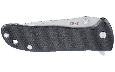 CRKT 6450D2 Drifter  EDC 2.88" Folding Drop Point Plain Stonewashed D2 Steel Blade, Black Textured G10 Handle