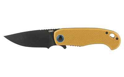 CRKT 7910 P.S.D. II 3.03" Folding Drop Point Plain Black EDP AUS-10 Blade, Coyote Tan Textured G10 Handle