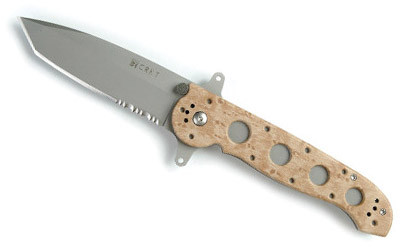 CRKT M16-14ZSF M16 14ZSF 3.99" Folding Tanto Part Serrated Bead Blasted AUS-8A SS Blade/Desert Camo GRN Handle Includes Pocket Clip