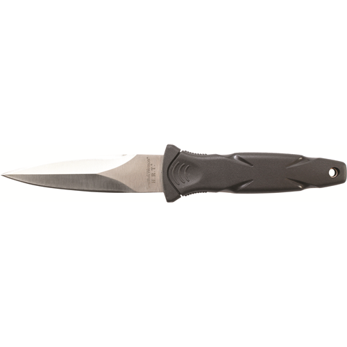 Smith & Wesson Knives SWHRT3 H.R.T.  3.50" Fixed Spear Point Plain Black TPR Handle Includes Sheath 7.5" OAL