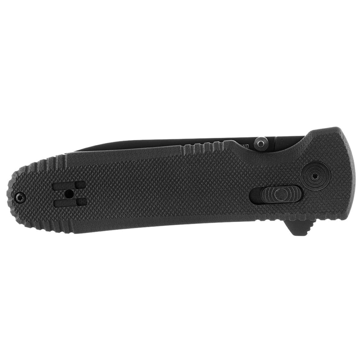 S.O.G SOG12610157 Pentagon XR 3.60" Folding Spear Point Plain Black TiNi Cryo CTS XHP Blade/Blackout G10 Handle Includes Pocket Clip