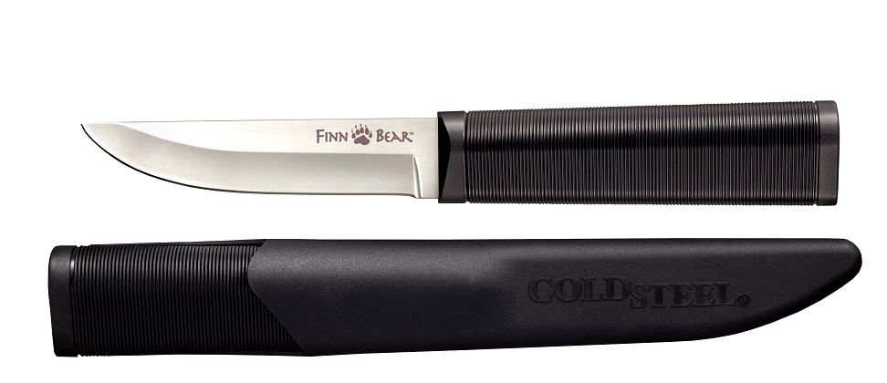 Cold Steel 20PC Finn Bear 4" Fixed Plain 4116 Stainless Steel Blade/Black Polypropylene Handle
