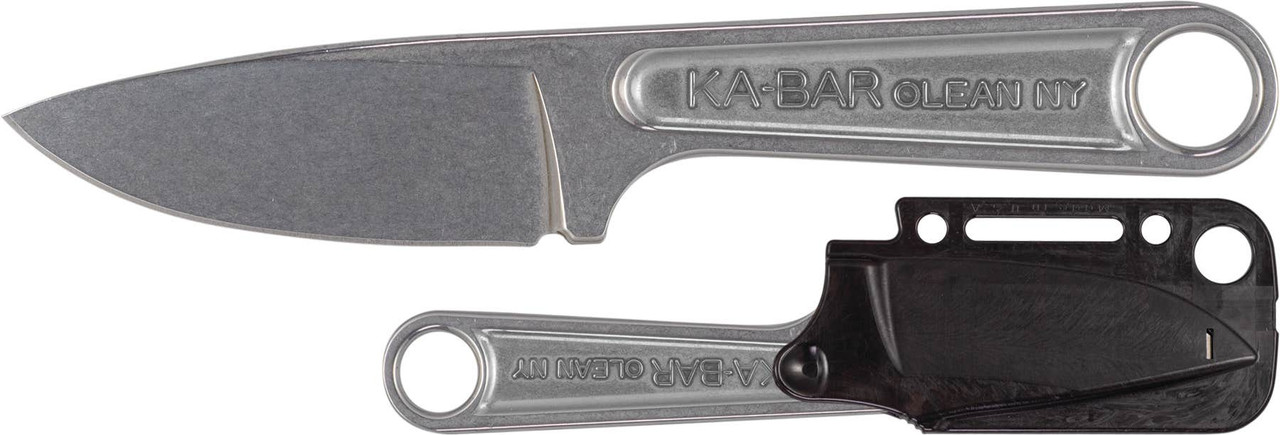 Ka-Bar Forged Wrench Fixed Knife 3" Drop Point Blade Silver
