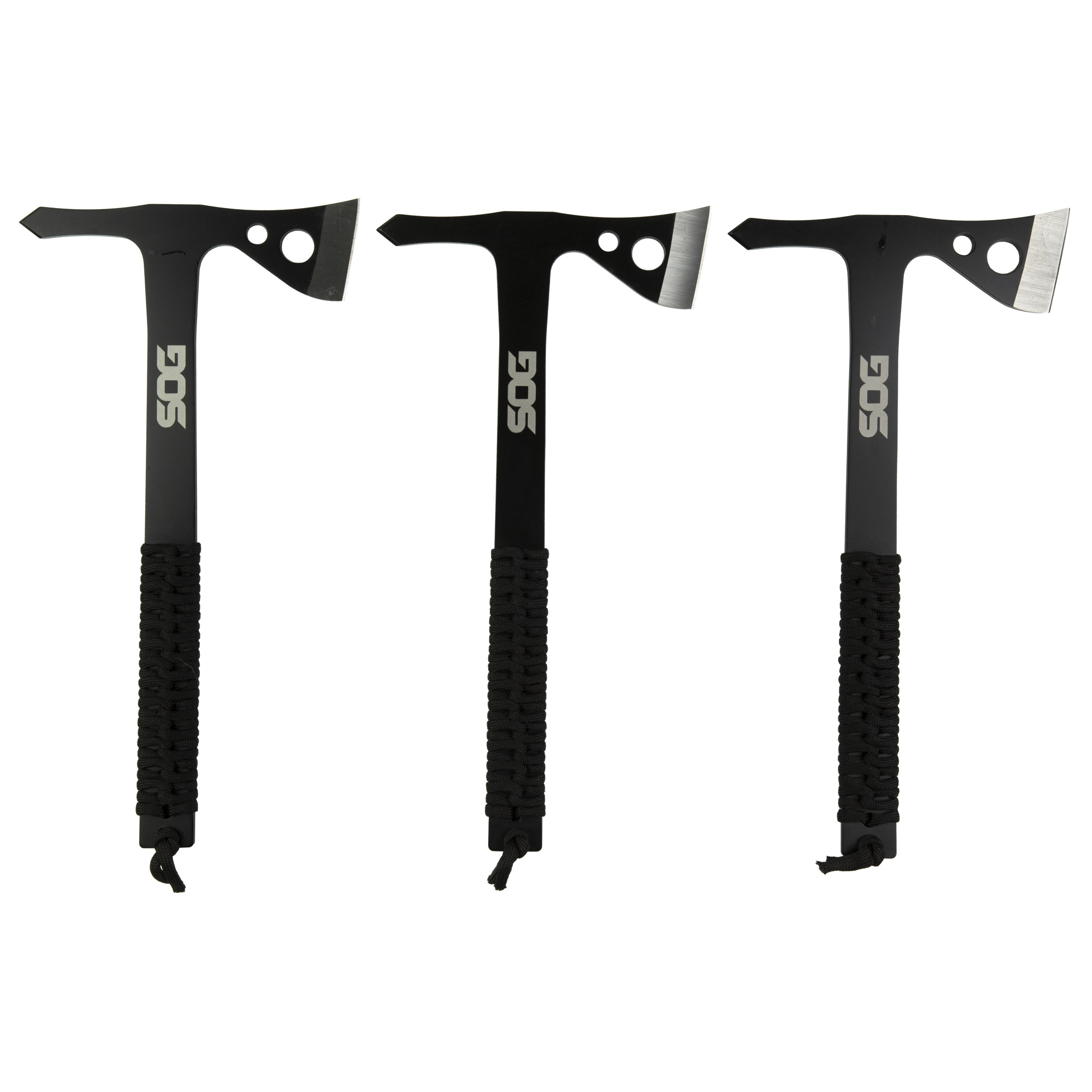 S.O.G SOGTH1001CP Throwing Hawks 1.75" Blade 3Cr13MoV SS Blade Black GRN Handle 10.75" Long Tomahawk Set of 3