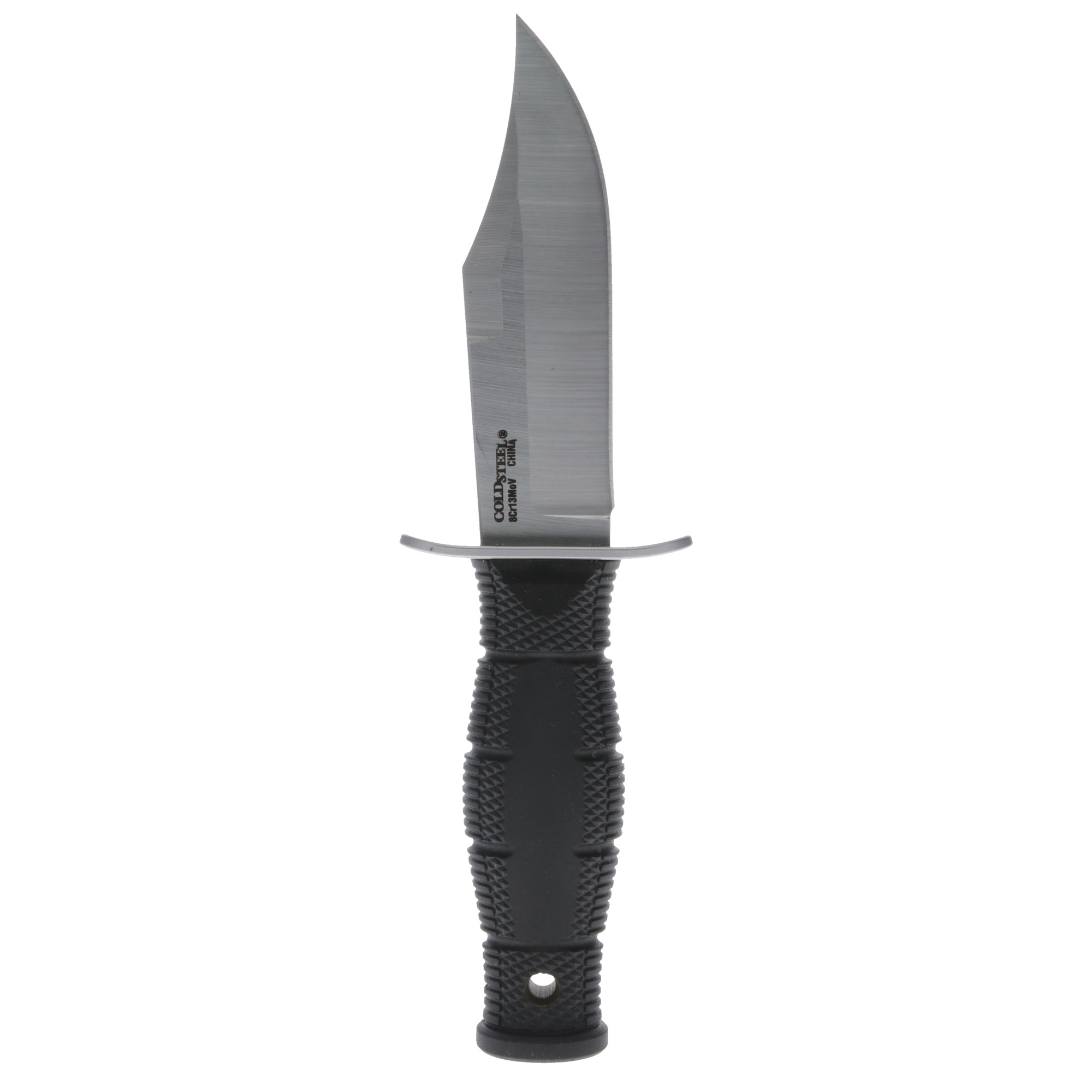Cold Steel CS39LSAB Leatherneck Mini 3.50" Fixed Clip Point Plain 8Cr13MoV SS Blade/3.25" Black Contoured Kray-Ex Handle Includes Sheath