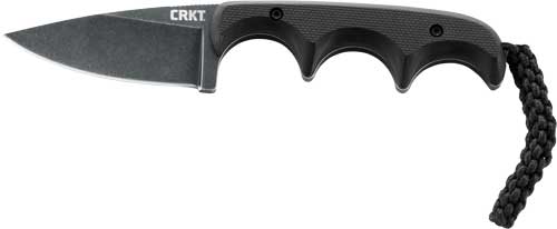 CRKT 2384K Minimalist  2.16" Fixed Drop Point Plain Black Stonewashed 5Cr15MoV SS Blade/Black G10 Handle Includes Lanyard/Sheath