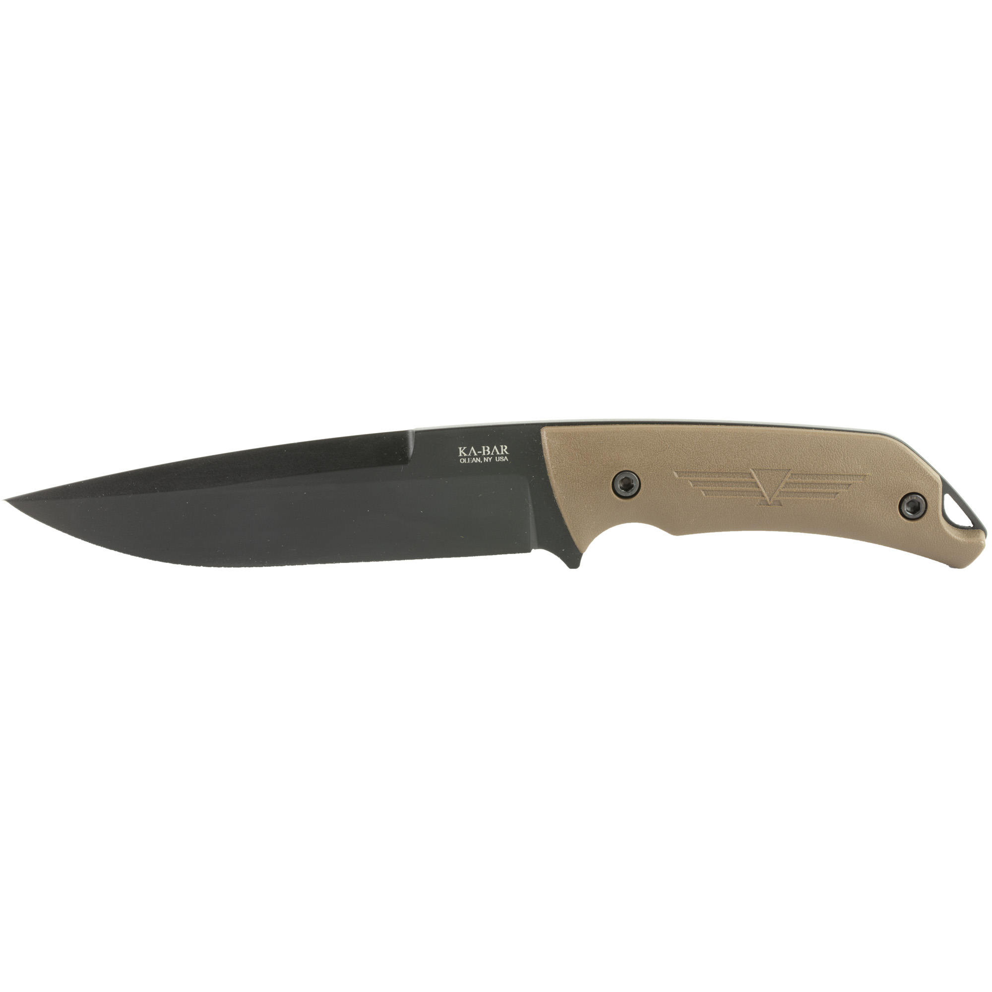 Ka-Bar Jarosz Turok Fixed Knife 6-1/4" Clip Point Blade Brown