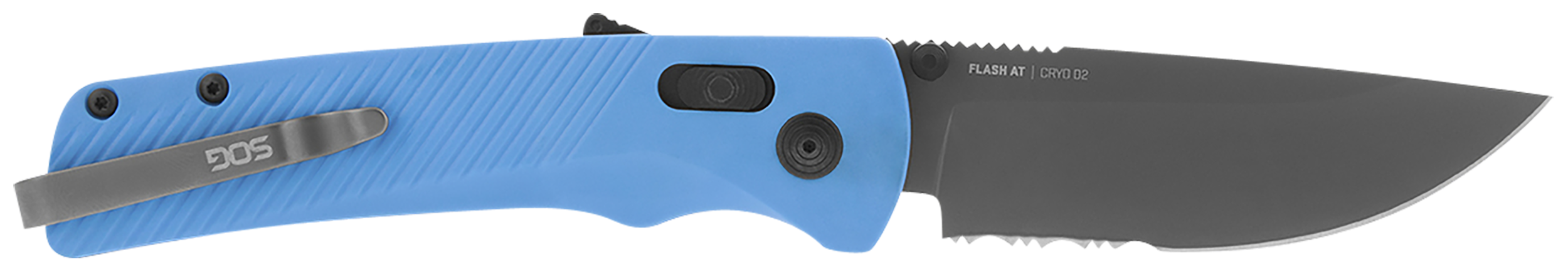 Flash AT - Civic Cyan - Partially Serrated