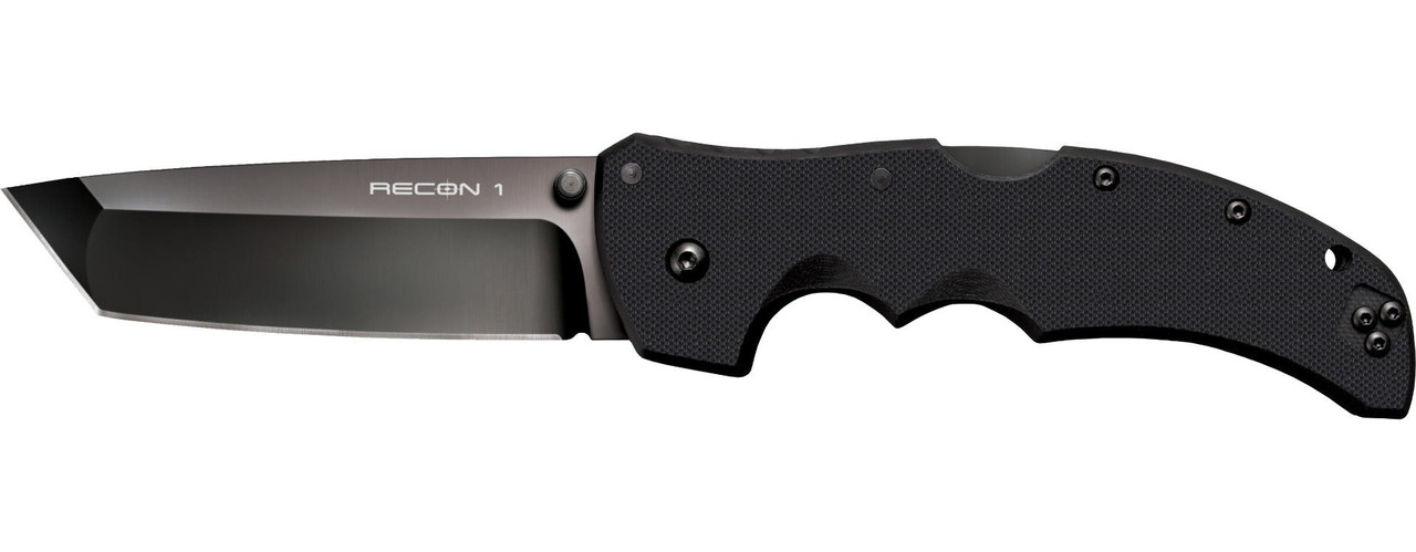 Cold Steel CS27BT Recon 1 4" Folding Tanto Plain DLC Coated American S35VN Blade/ Black Textured G10 Handle Includes Pocket Clip