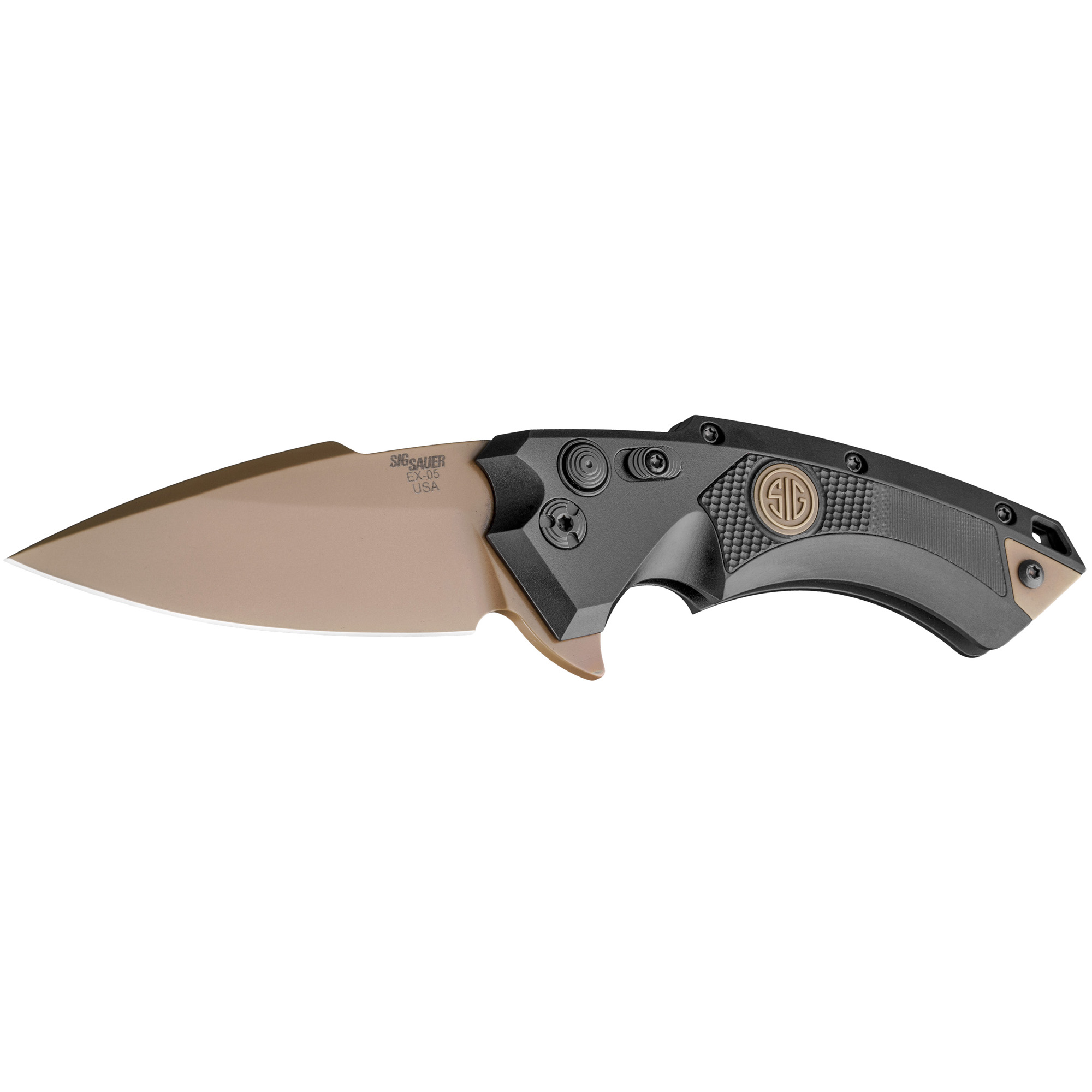 Hogue Sig X5 Emperor Scorpion Knife 3 1/2" Blade FDE and Black