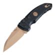 SIG A01-MicroSwitch Emperor Scorpion Folder: 2.75" Wharncliffe Blade - FDE PVD Finish Solid Black G10 Frame