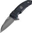 Hogue SIG X1-MicroFlip Tactical Flipper: 2.75" Wharncliffe Blade - Grey Cerakote Finish Solid Black G10 Frame
