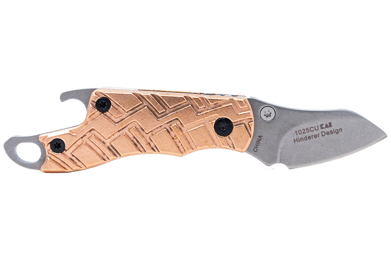 Kershaw 1025CUX Cinder  1.40" Folding Drop Point Plain Stonewashed 3Cr13MoV SS Blade Copper Handle Includes Key Ring