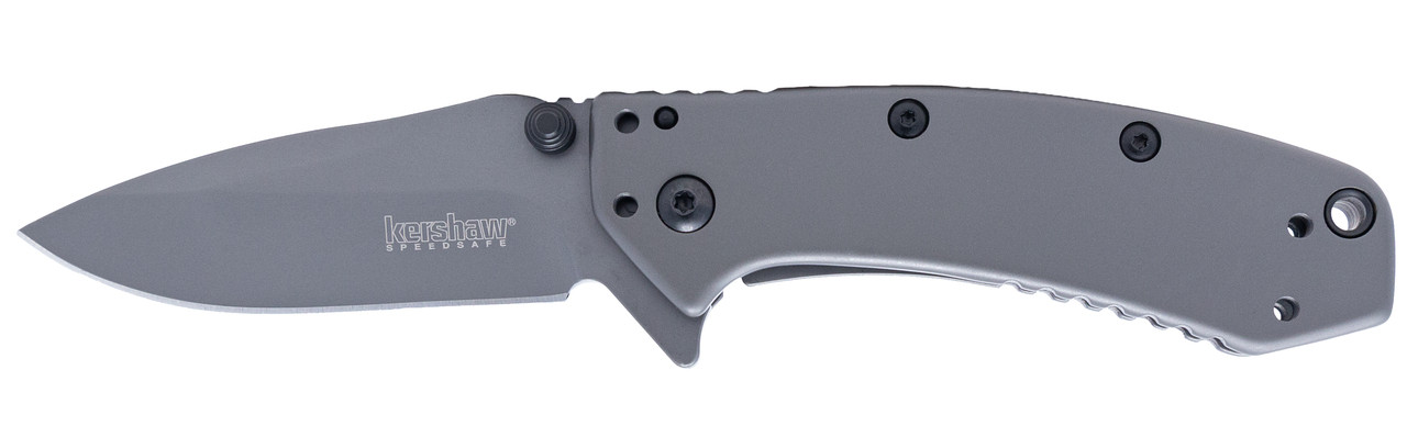 Kershaw 1555TI Cryo  2.75" Folding Drop Point Plain Gray TiN 8Cr13MoV SS Blade Gray PVD Stainless Steel Handle Includes Pocket Clip