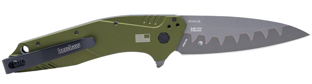 Kershaw Dividend Folding Knife 3" Drop Point Blade Olive