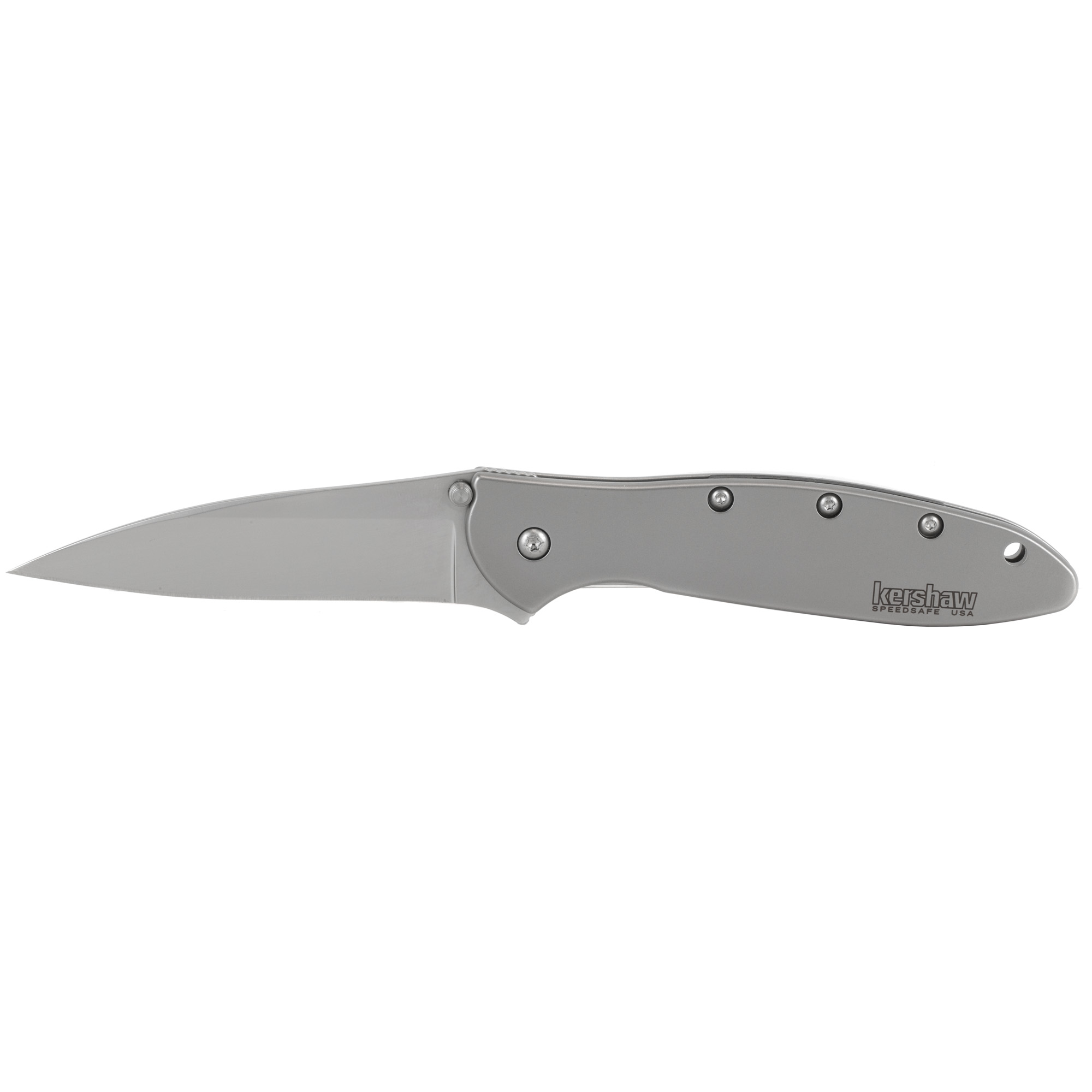 Kershaw Ken Onion Leek Folding Knife 3" Drop Point Blade Silver