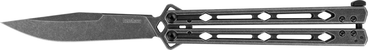 Kershaw Lucha Folding Knife 4-3/5" Drop Point Blade Blackwash