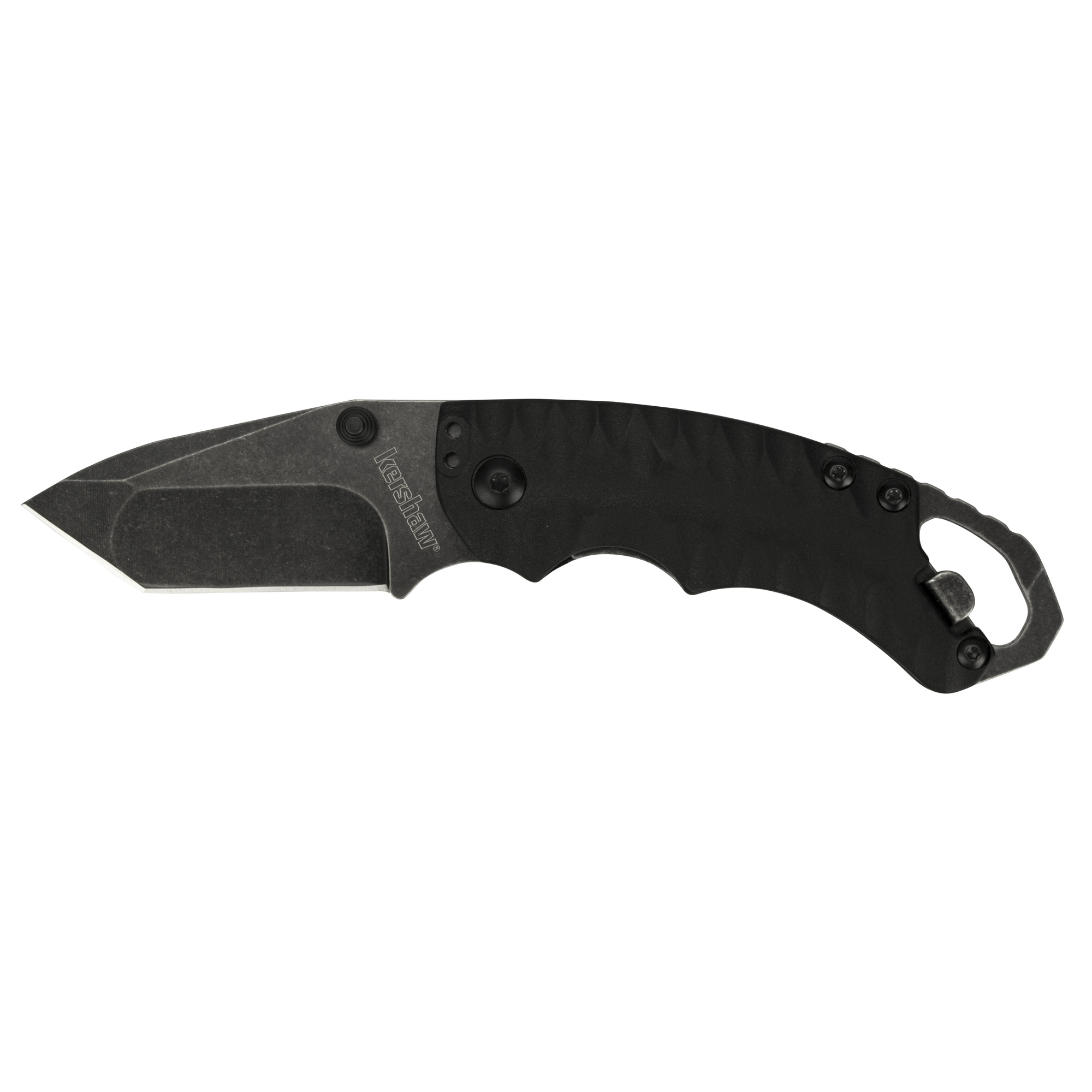 Kershaw 8750TBLKBW Shuffle II 2.60" Folding American Tanto Plain Black Oxide 8Cr14MoV SS Blade Black Glass-Filled Nylon Handle Includes Pocket Clip