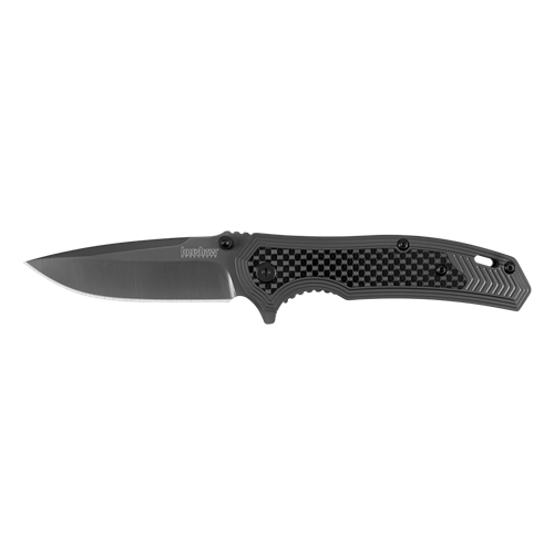 Kershaw Fringe A/O Frame Lock Knife Gray SS/Carbon Fiber (3" Gray)