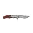 Smith & Wesson Unwavered Folding Knife 3-1/4" Clip Point Blade Engraved Wood Blister