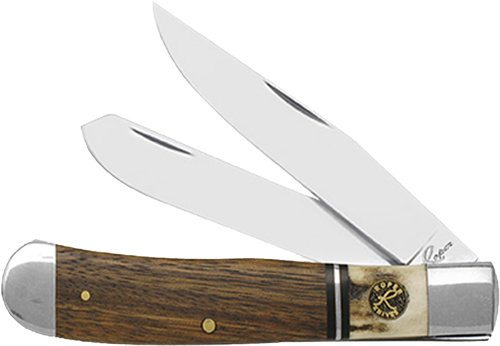 ABKT Roper Trapper Laredo Knife 2 Blades Stag/Wood