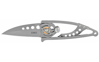 CRKT 5102N Snap Lock  2.55" Folding Drop Point Plain Bead Blasted 420J2 SS Blade/Stainless Steel Handle Features Money Clip Includes Pocket Clip