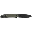 CRKT K542GKP Bona Fide  3.52" Folding Modified Drop Point Plain Black PVD 4116 Stainless Steel Blade/OD Green Aluminum Handle Includes Pocket Clip