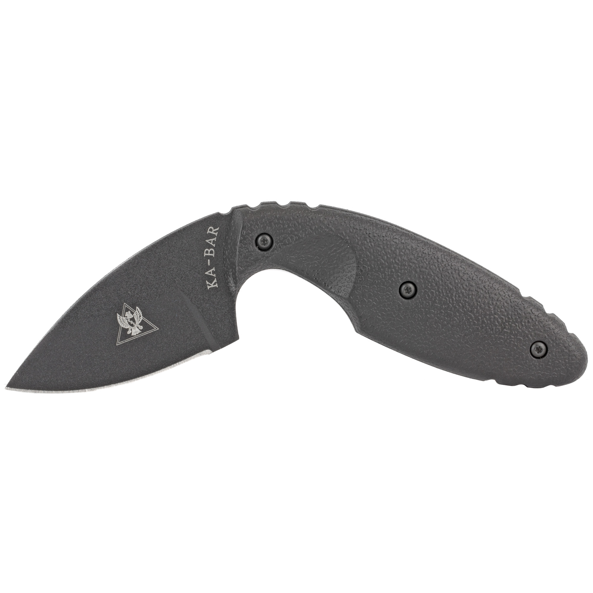 Ka-Bar 1480 TDI Law Enforcement 2.31" Fixed Drop Point Plain Black AUS-8A SS Blade, Black Zytel Handle, Includes Belt Clip/Sheath
