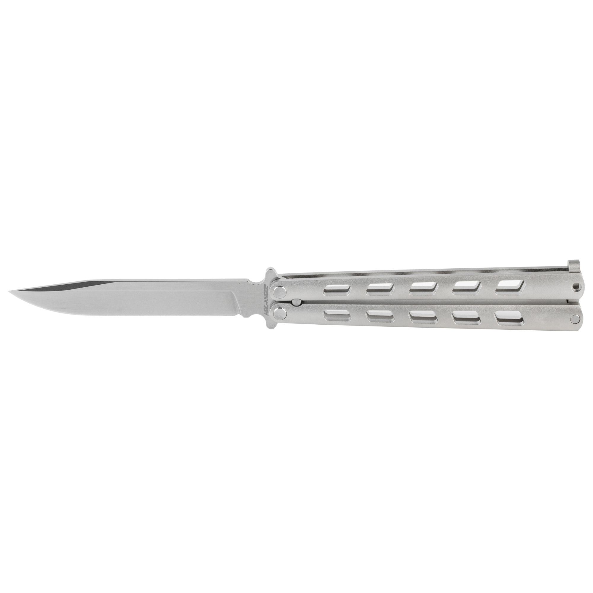 Cold Steel CSFL43ARC Arc Angel Balisong Butterfly 5.45" Folding Clip Point Plain Satin S35VN SS Blade, Aluminum Handle