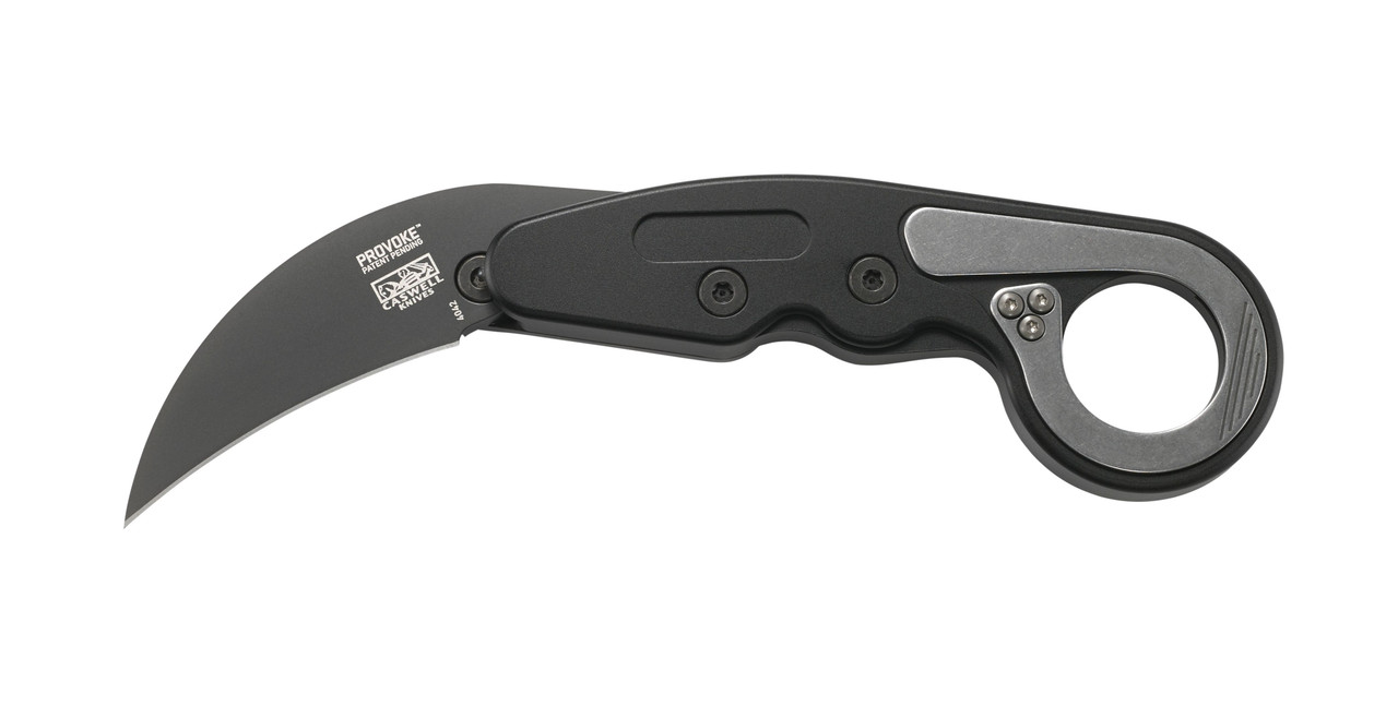 CRKT 4042 Provoke First Responder 2.41" Folding Plain Black TiN D2 Steel Blade/Black Aluminum Handle Includes Sheath
