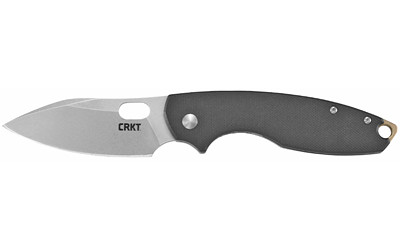 CRKT 5317D2 Pilar III 2.97" Folding Plain Stonewashed D2 Steel Blade, Black Textured G10 Handle
