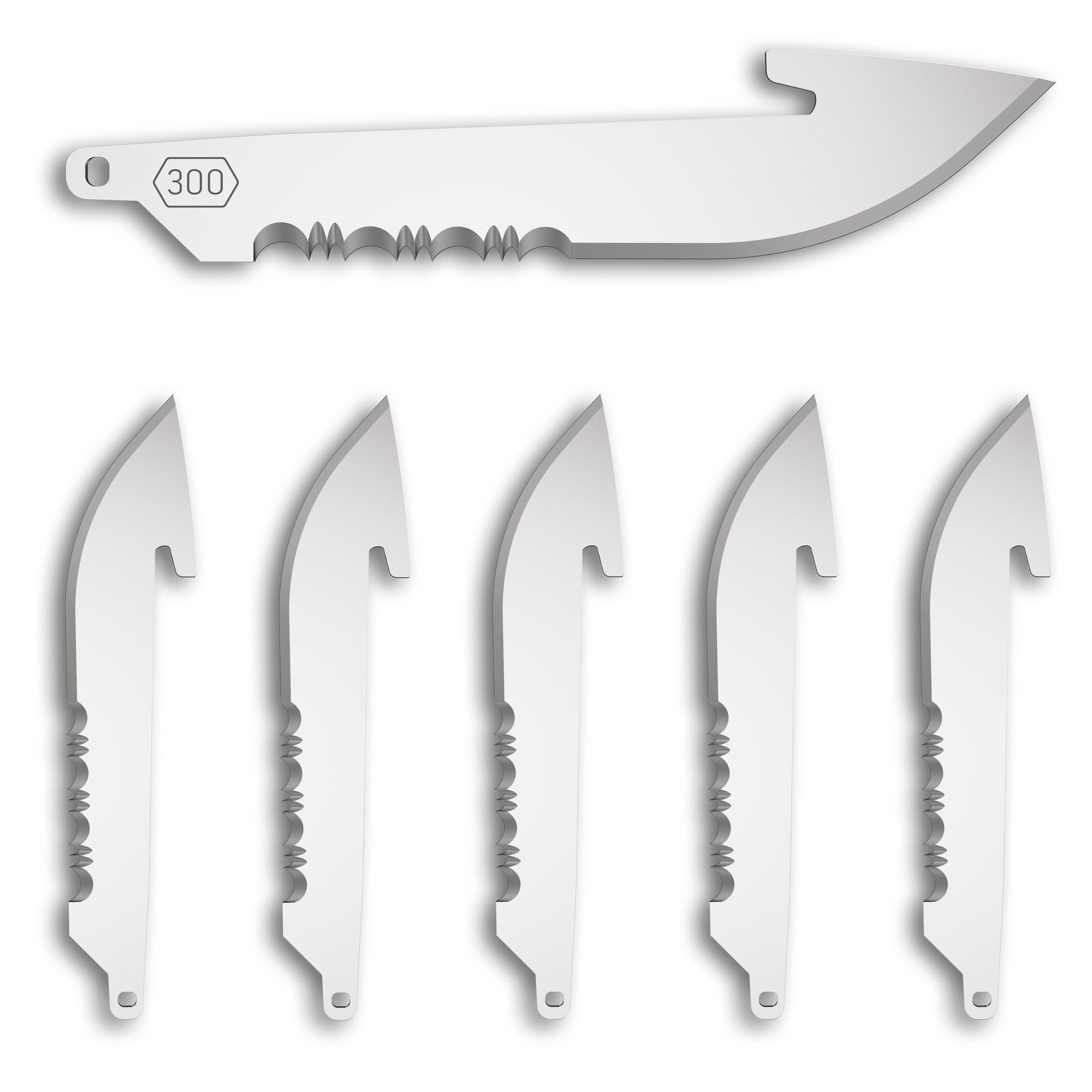 OD EDGE DROP-PT 3.0" SRTD BLADE 6PK